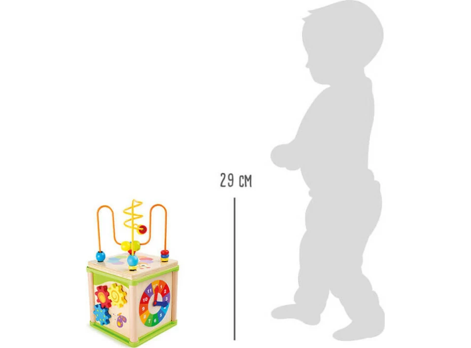 small foot Dřevěná motorická kostka louka