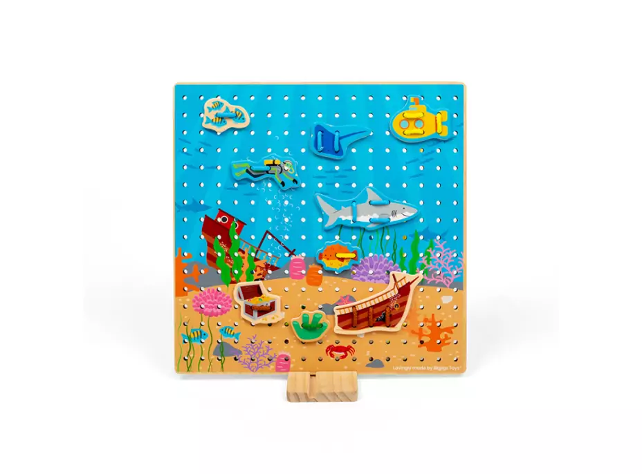 Bigjigs Toys Provlékací deska moře