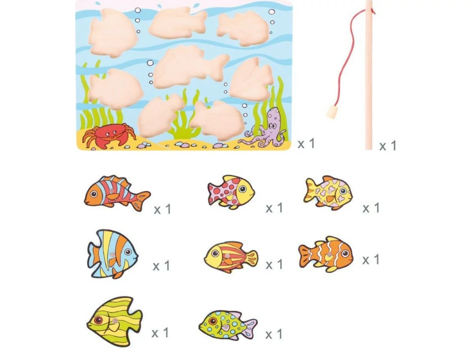 Bigjigs Toys Chytání rybiček na desce