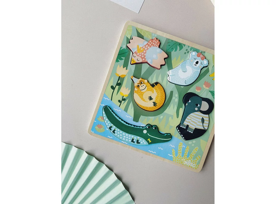 Vilac Senzorické vkládací puzzle Jungle