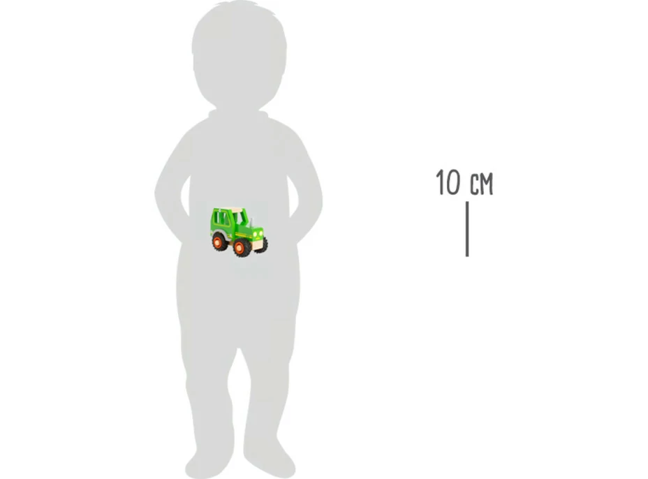 small foot Dřevěný traktor zelený