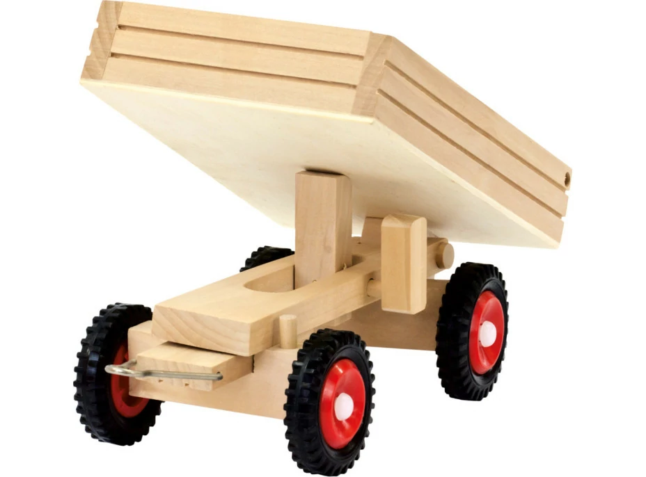 Bino Traktor s gumovými koly a vlečkou ABC