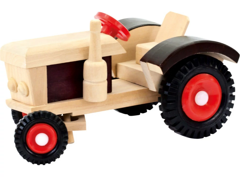 Bino Traktor s gumovými koly a vlečkou ABC