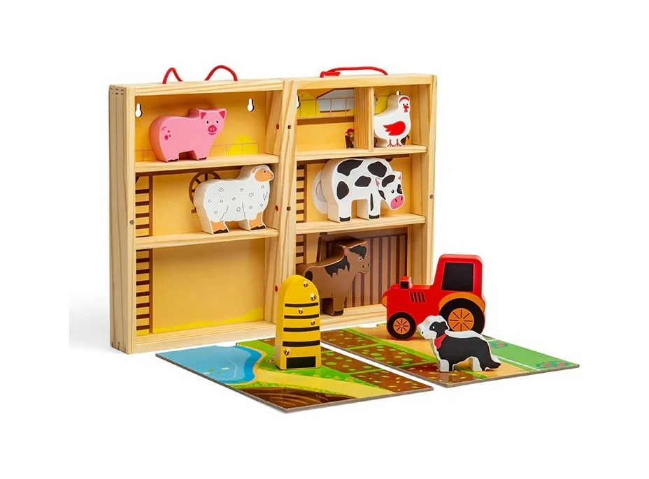 Bigjigs Toys Krabička na hraní farma zvířat