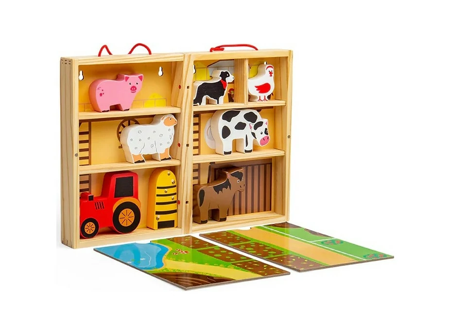 Bigjigs Toys Krabička na hraní farma zvířat