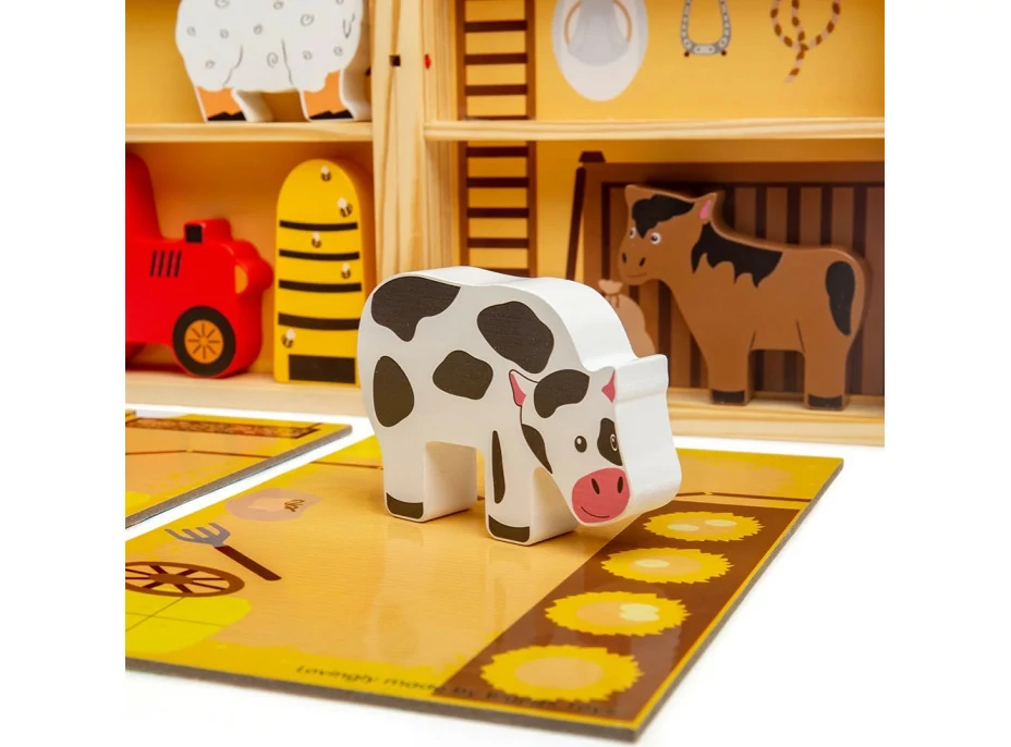 Bigjigs Toys Krabička na hraní farma zvířat