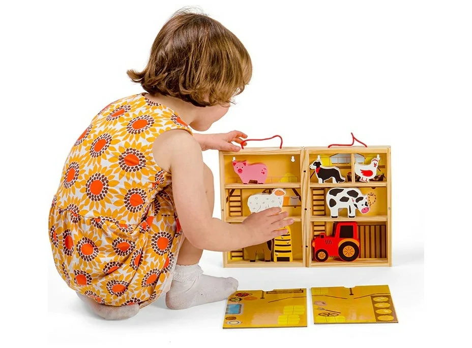 Bigjigs Toys Krabička na hraní farma zvířat