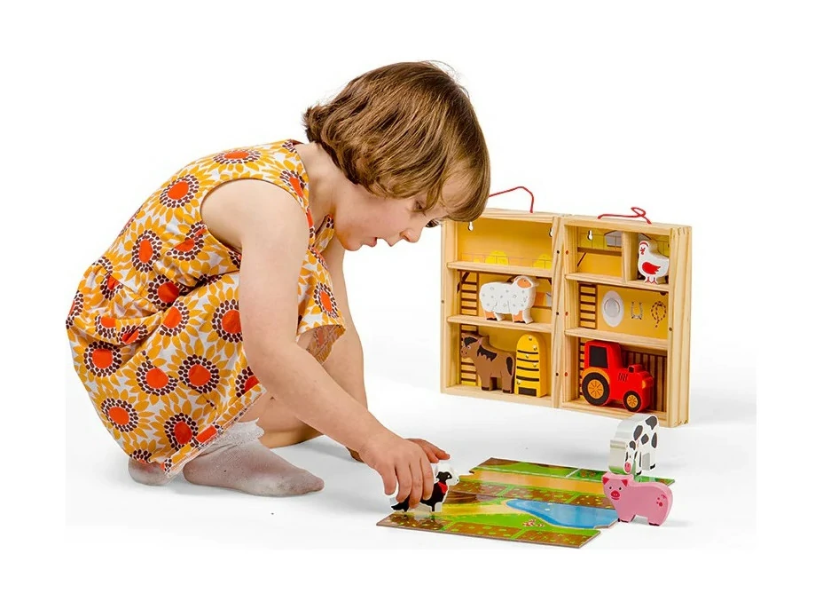 Bigjigs Toys Krabička na hraní farma zvířat