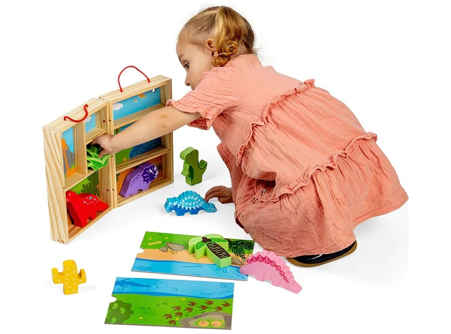 Bigjigs Toys Krabička na hraní dinosauři