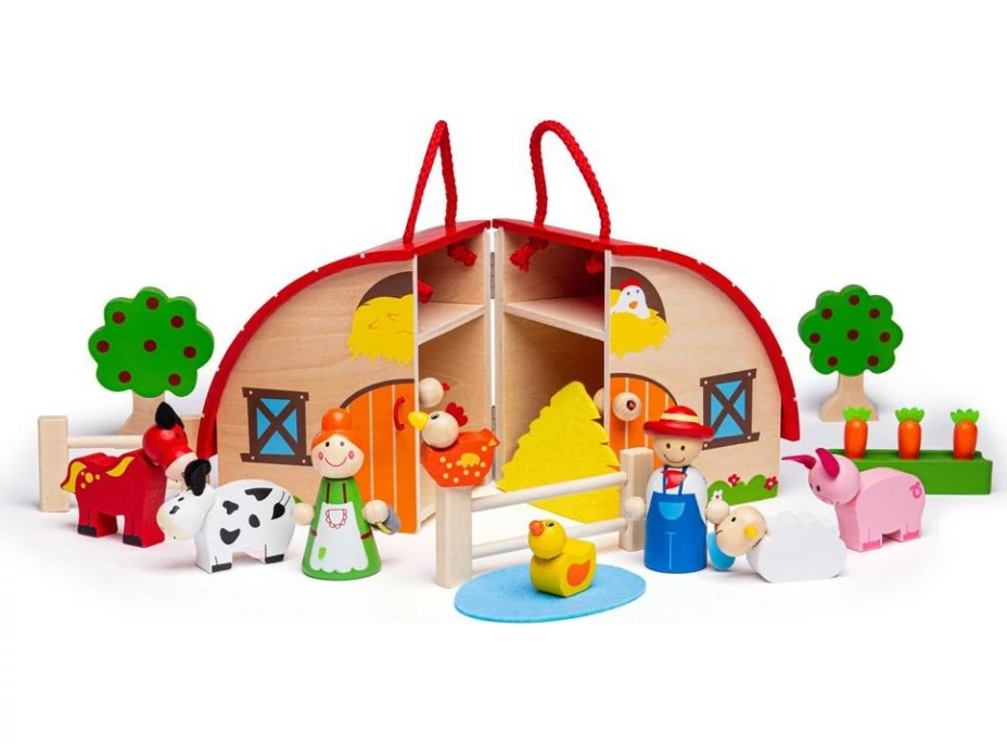 Bigjigs Toys Farma v kufříku