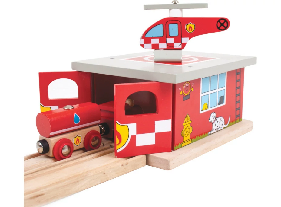 Bigjigs Rail Depo hasičská stanice