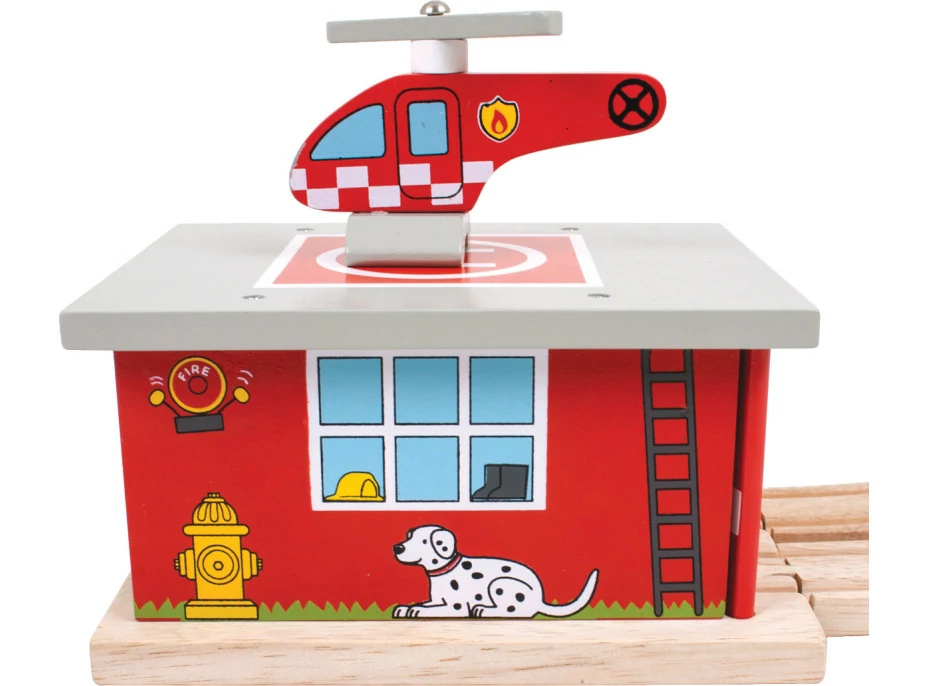 Bigjigs Rail Depo hasičská stanice