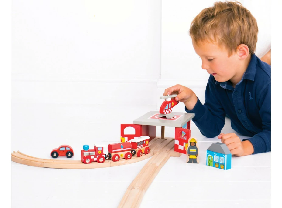 Bigjigs Rail Depo hasičská stanice