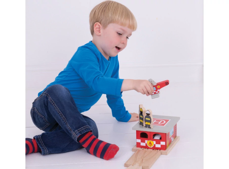 Bigjigs Rail Depo hasičská stanice