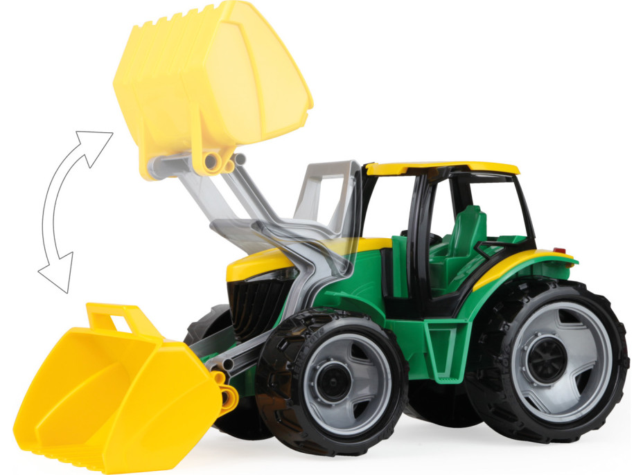Lena Traktor se lžící zeleno žlutý