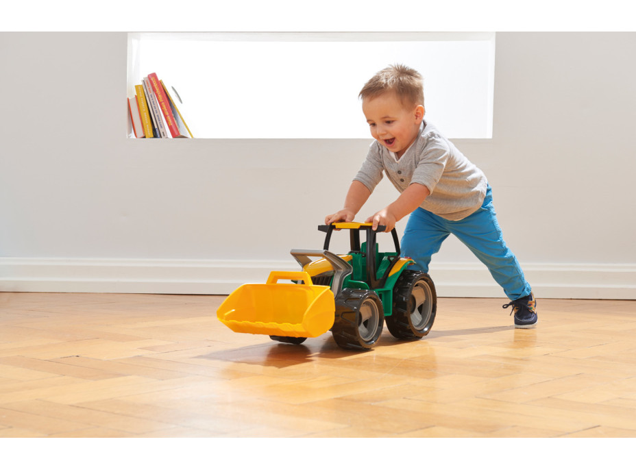 Lena Traktor se lžící zeleno žlutý