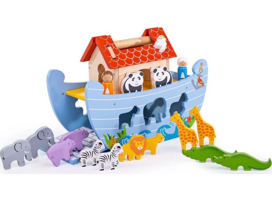 Bigjigs Toys Dřevěná Noemova archa