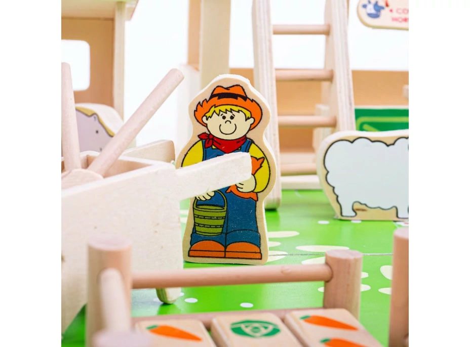 Bigjigs Toys Velká dřevěná farma