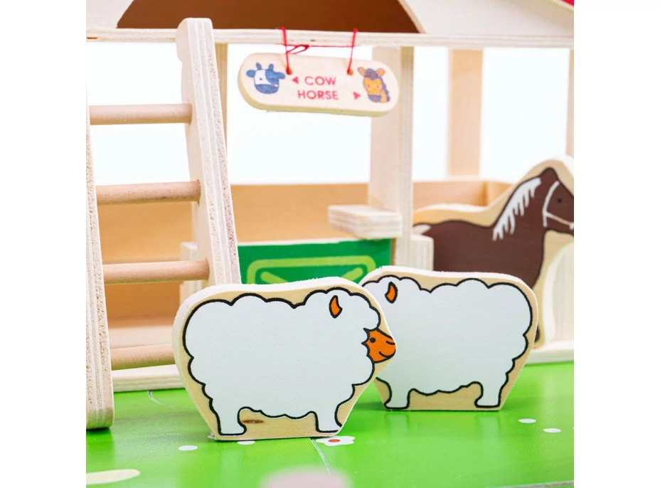 Bigjigs Toys Velká dřevěná farma
