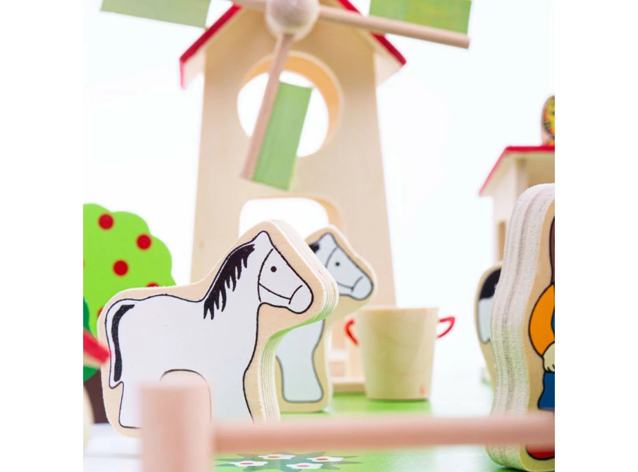 Bigjigs Toys Velká dřevěná farma