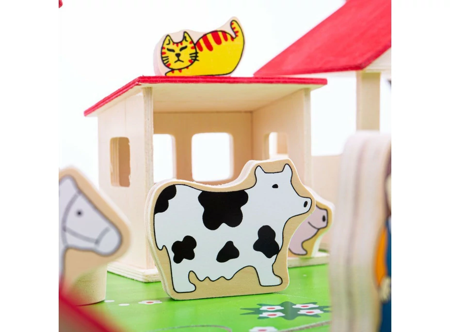 Bigjigs Toys Velká dřevěná farma