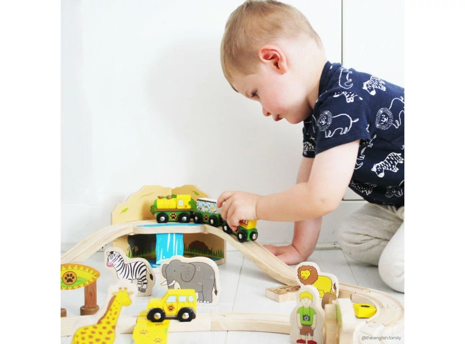 Bigjigs Rail Dřevěná vláčkodráha Safari
