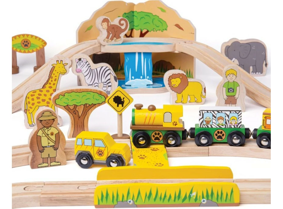 Bigjigs Rail Dřevěná vláčkodráha Safari