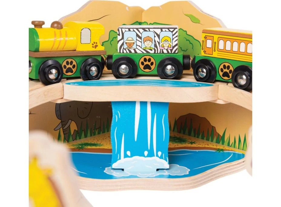 Bigjigs Rail Dřevěná vláčkodráha Safari