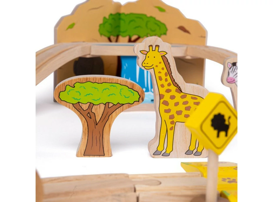 Bigjigs Rail Dřevěná vláčkodráha Safari