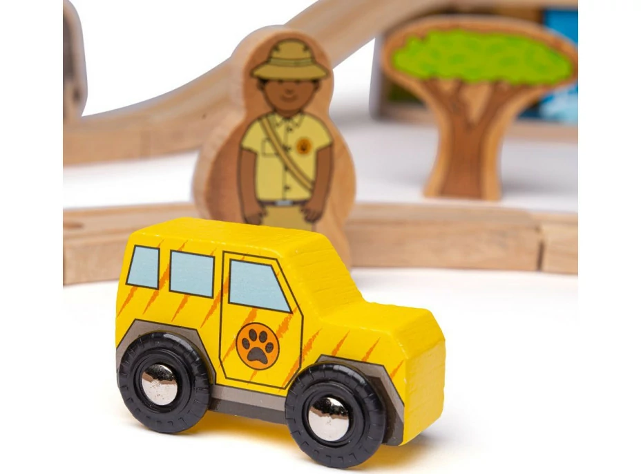Bigjigs Rail Dřevěná vláčkodráha Safari