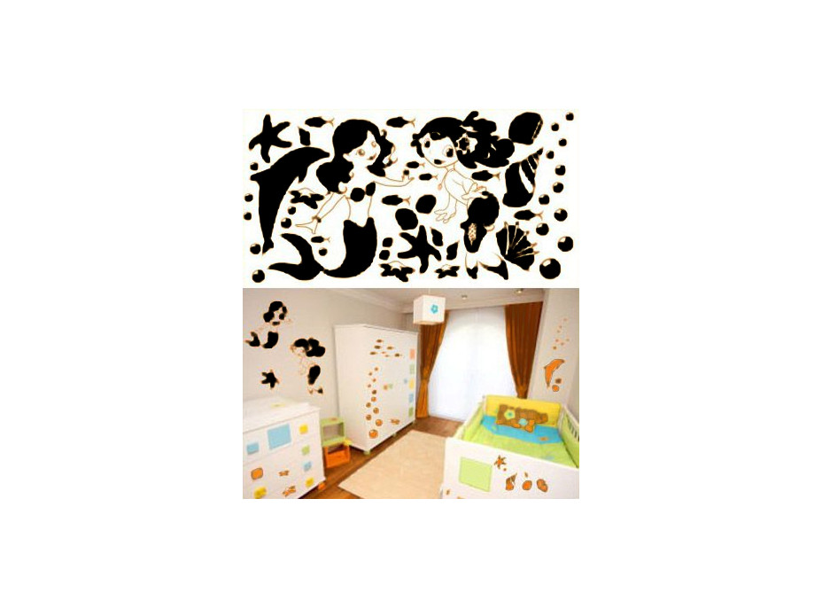 Dětské samolepky KIDS color - vzor 3 - 070 černá