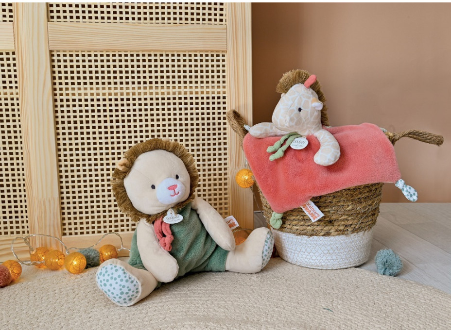 Doudou Plyšový muchláček žirafa Couleurs Savane 25 cm
