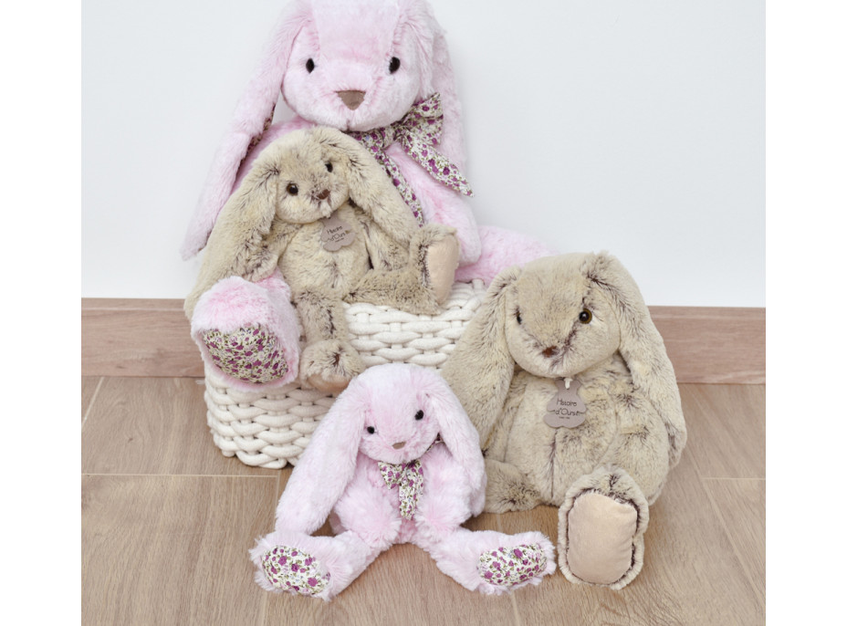 Doudou Histoire d´Ours Plyšová hračka růžový králíček 40 cm