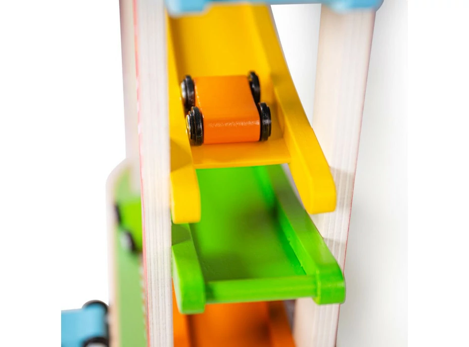 Bigjigs Toys Dřevěná automobilová závodní dráha