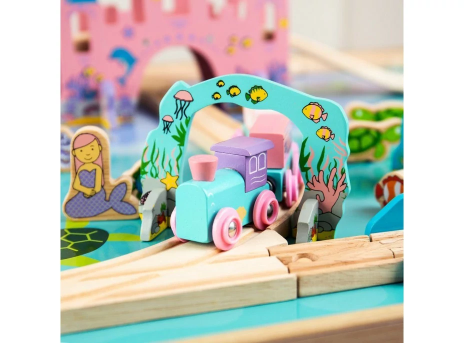 Bigjigs Rail Stolní vláčkodráha mořský svět