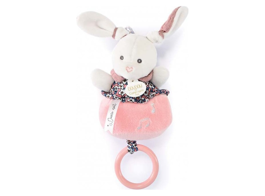Doudou Dárková sada - Plyšový králíček hrající melodii růžový 20 cm