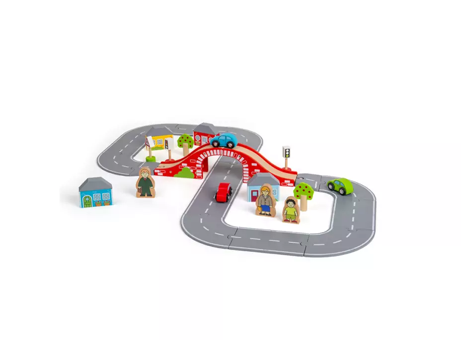 Bigjigs Rail Dřevěná silnice osmička