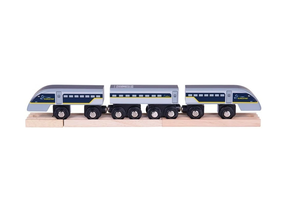 Bigjigs Rail Rychlík Eurostar E320 + 3 koleje