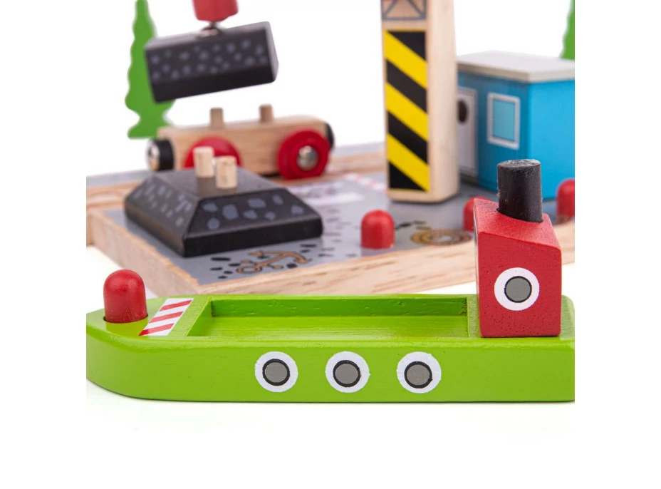Bigjigs Rail Uhelný dok s jeřábem