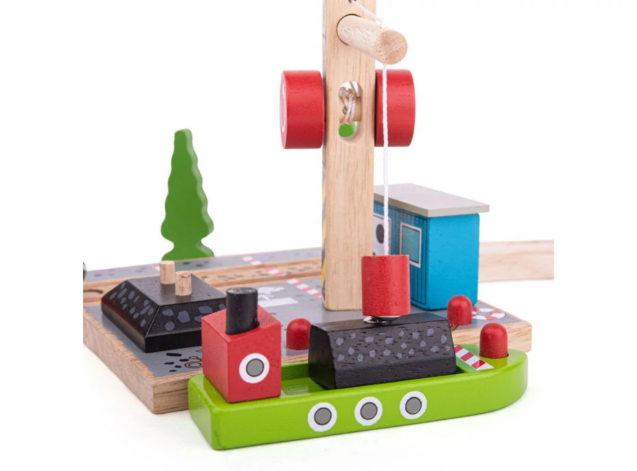 Bigjigs Rail Uhelný dok s jeřábem