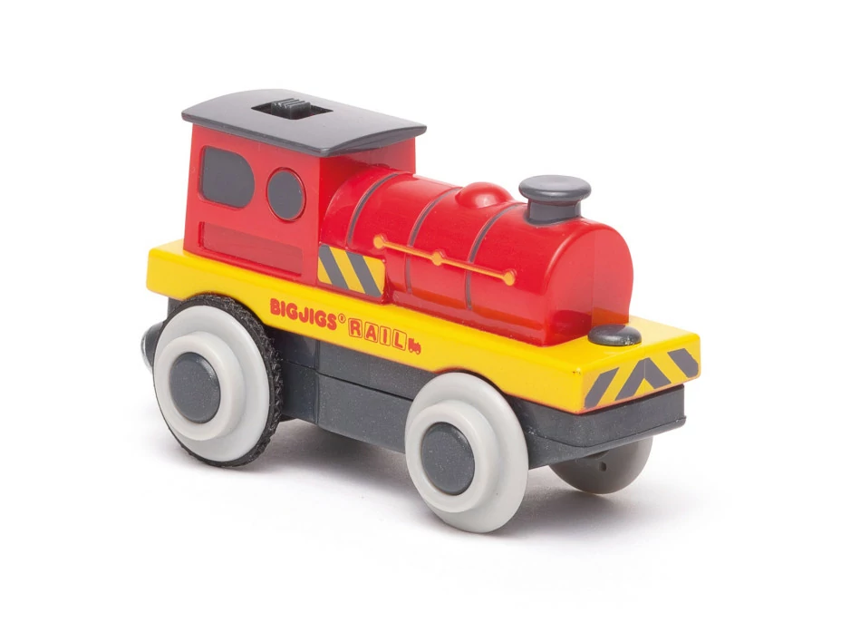 Bigjigs Rail Elektrická lokomotiva Červený silák