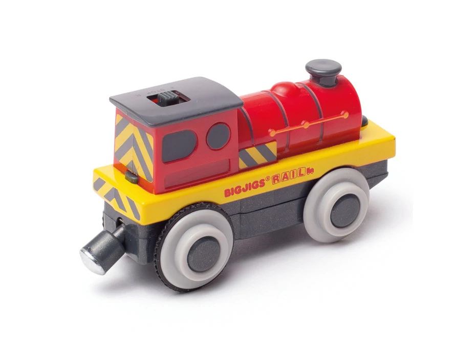 Bigjigs Rail Elektrická lokomotiva Červený silák