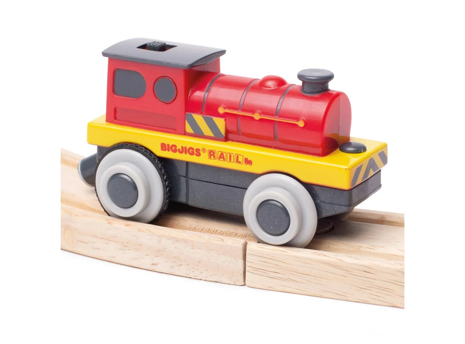 Bigjigs Rail Elektrická lokomotiva Červený silák