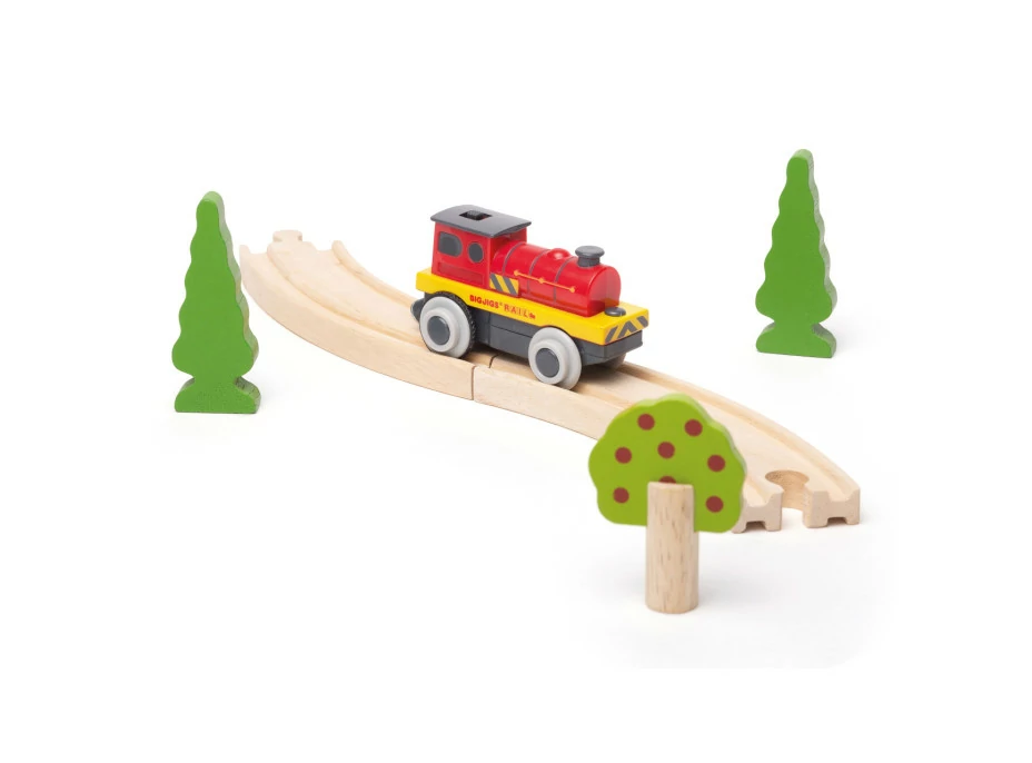 Bigjigs Rail Elektrická lokomotiva Červený silák