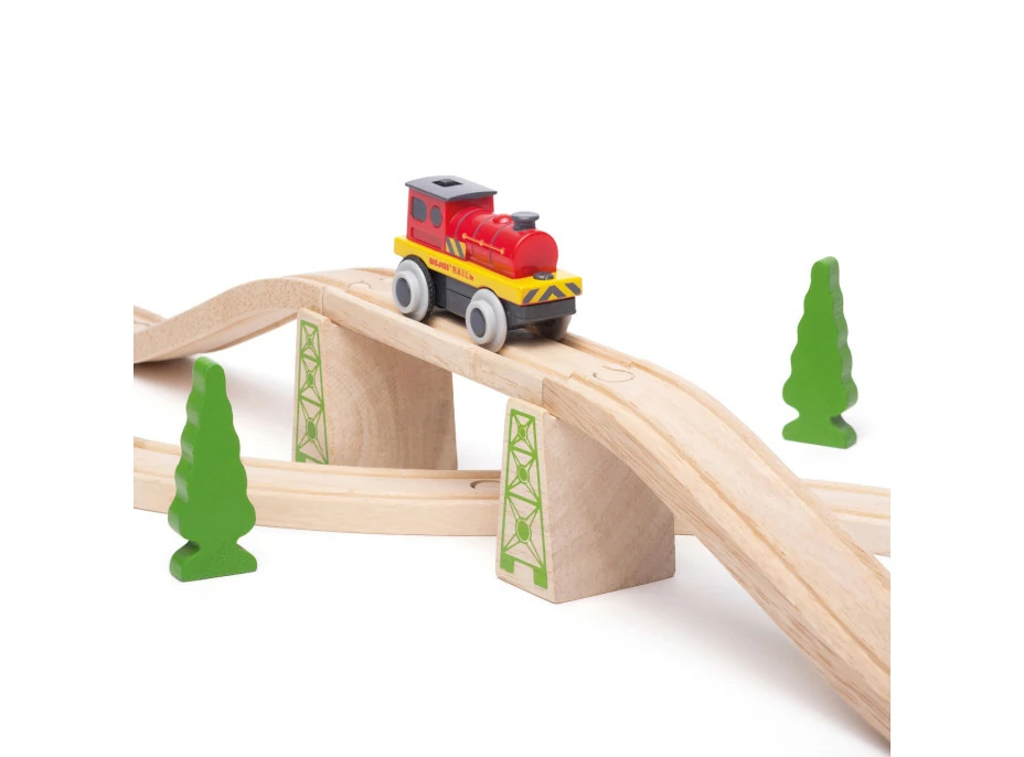 Bigjigs Rail Elektrická lokomotiva Červený silák