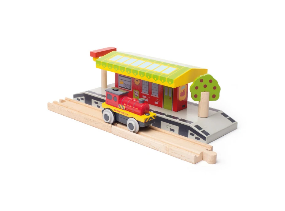 Bigjigs Rail Elektrická lokomotiva Červený silák