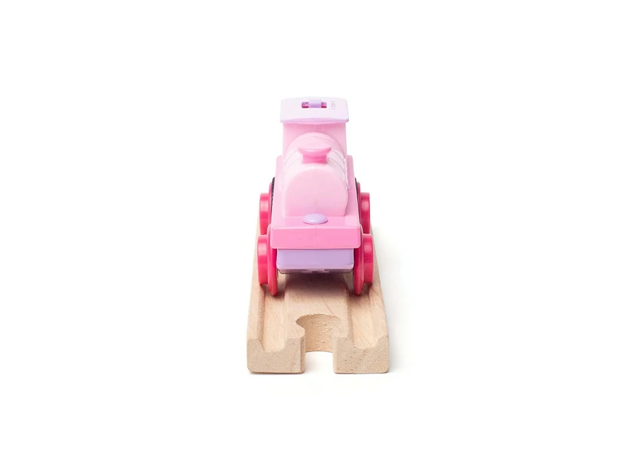 Bigjigs Rail Elektrická lokomotiva Silná růžovka