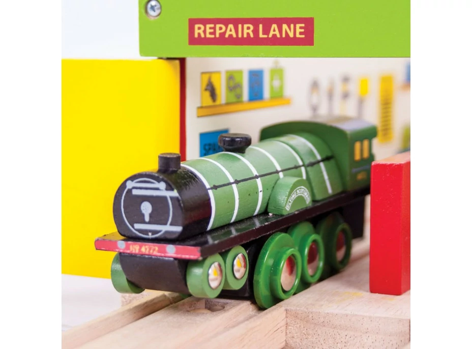 Bigjigs Rail Dřevěná replika lokomotiva Flying Scotsman