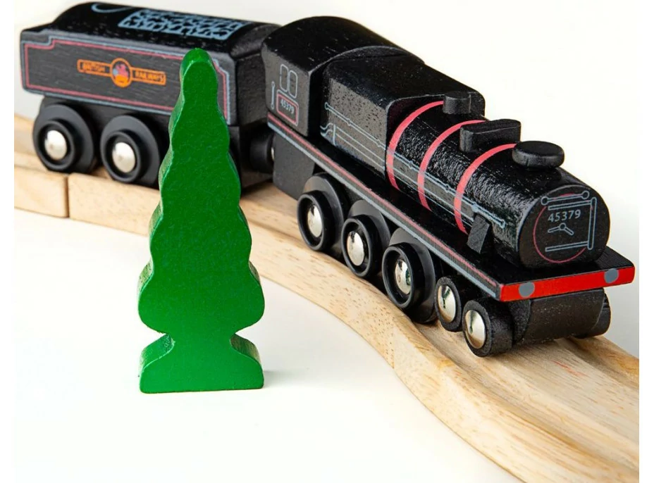 Bigjigs Rail Dřevěná replika lokomotivy Black 5 engine