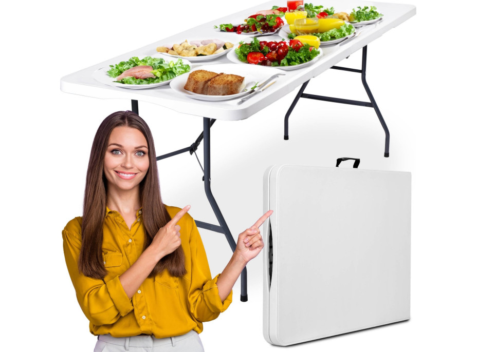 Cateringový stůl BALI White 180 cm - bílý